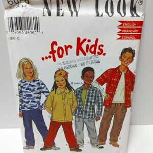 Sewing Pattern Boy Pant Long Sleeve Shirt Button Down Shirt Uncut Size 4-9 #6023